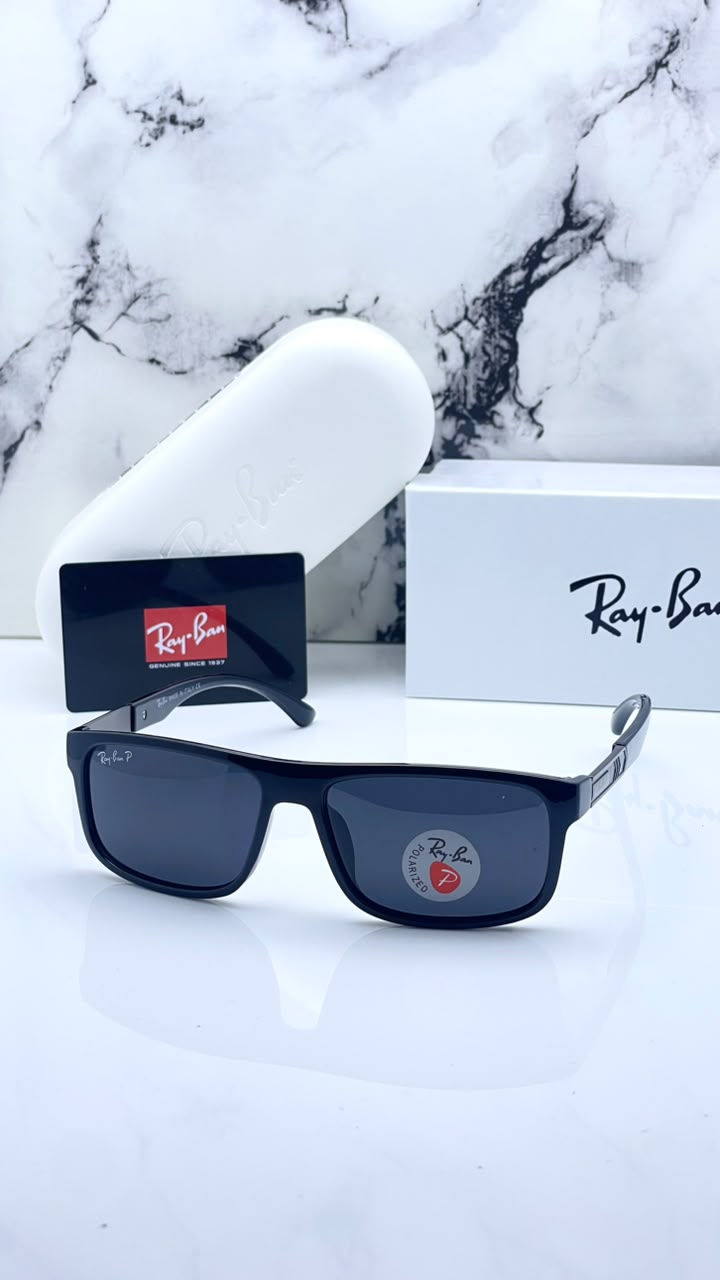 Ray-Ban rectangular grey black Unisex sunglasses