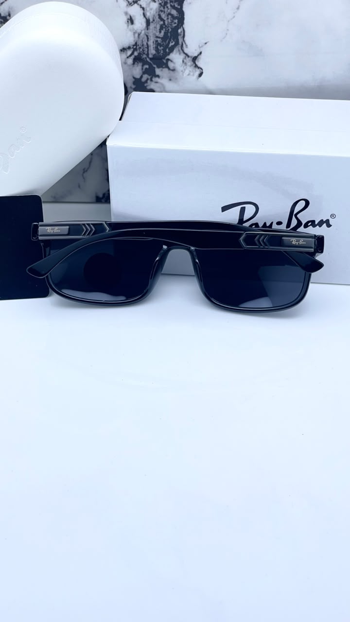 Ray-Ban rectangular grey black Unisex sunglasses