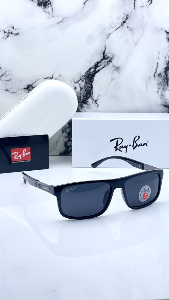 Ray-Ban rectangular grey black Unisex sunglasses
