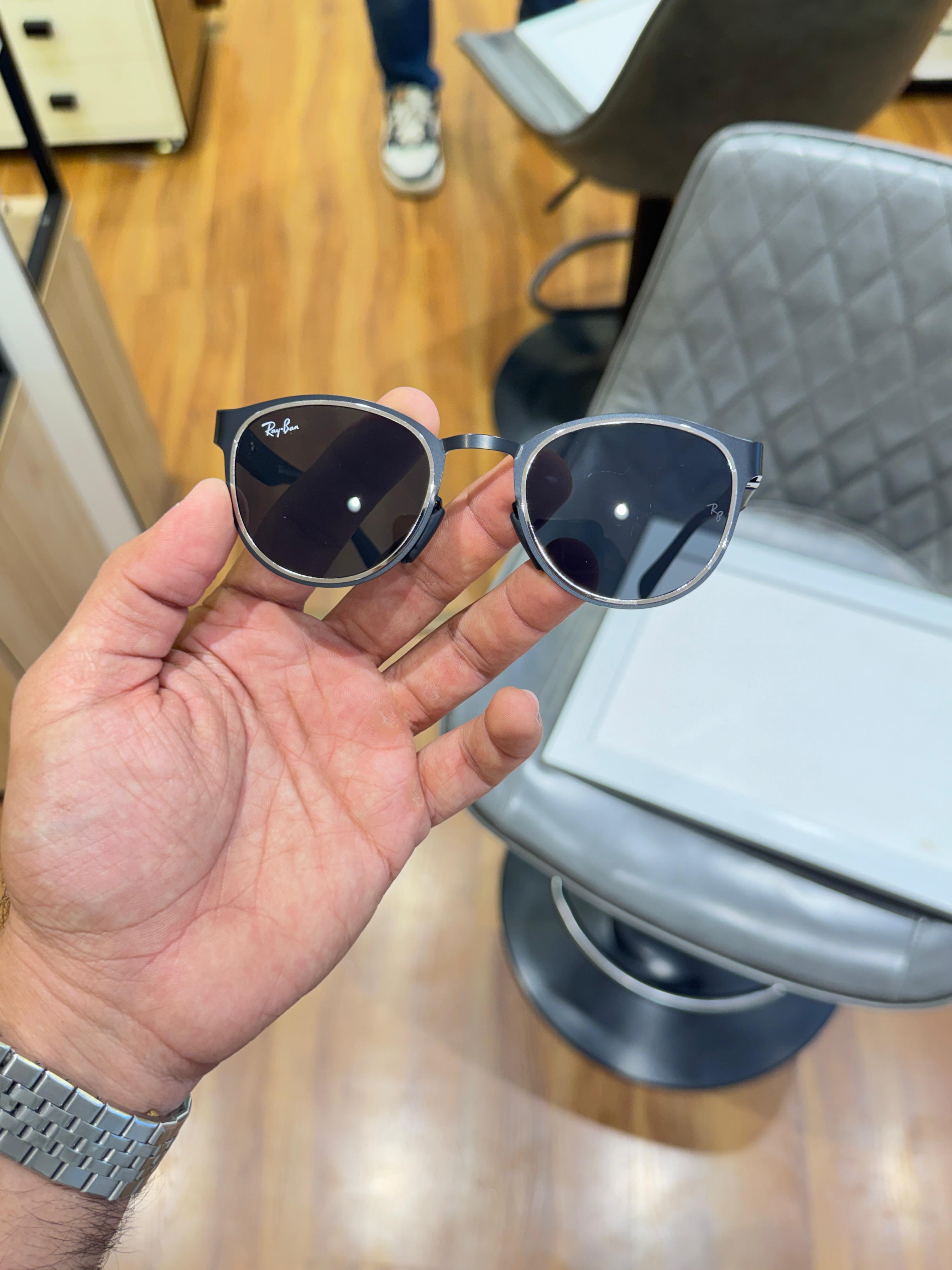 Black Ray Ban Metal UV Protection Unisex Sunglasses